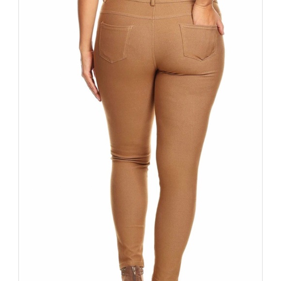 Plus Size Mid Rise Skinny Jeggings - Picture 3 of 6